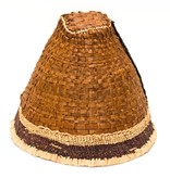 Cedar Bark Hat with Cedar Root Trim