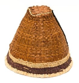 Cedar Bark Hat with Cedar Root Trim