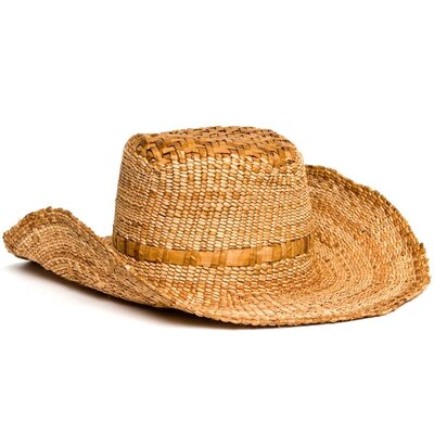 Western Cedar Bark Stetson Hat by Frances Jackson (Gitxsan).