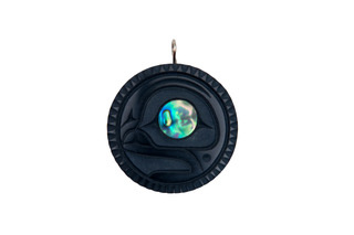 Haida Argillite Moon pendant by Calvin Bell