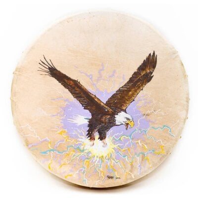 CUSTOM ORDER  Eagle with Lightning Hand Drum