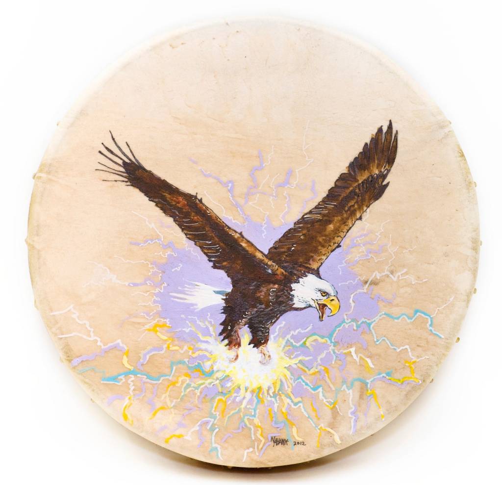 SOLD  Eagle with Lightning Hand Drum