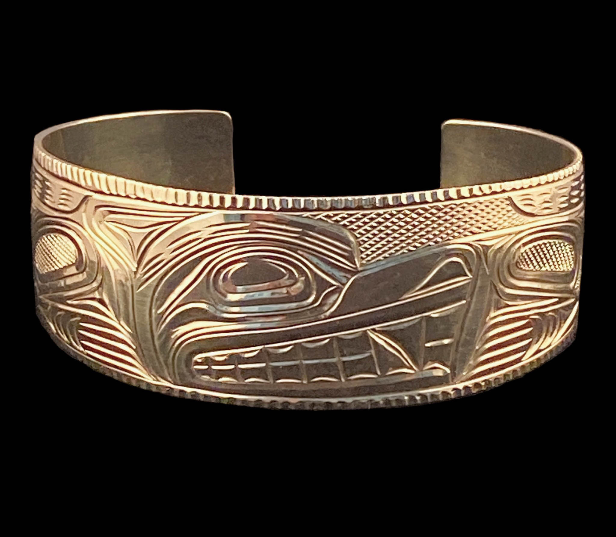 SOLD  Ritchie Baker Gold Mens Wolf Bracelet