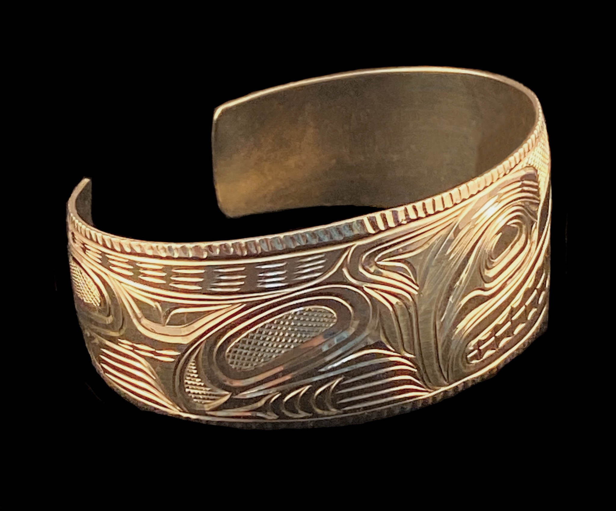 CUSTOM ORDER  Ritchie Baker Gold Mens Wolf Bracelet