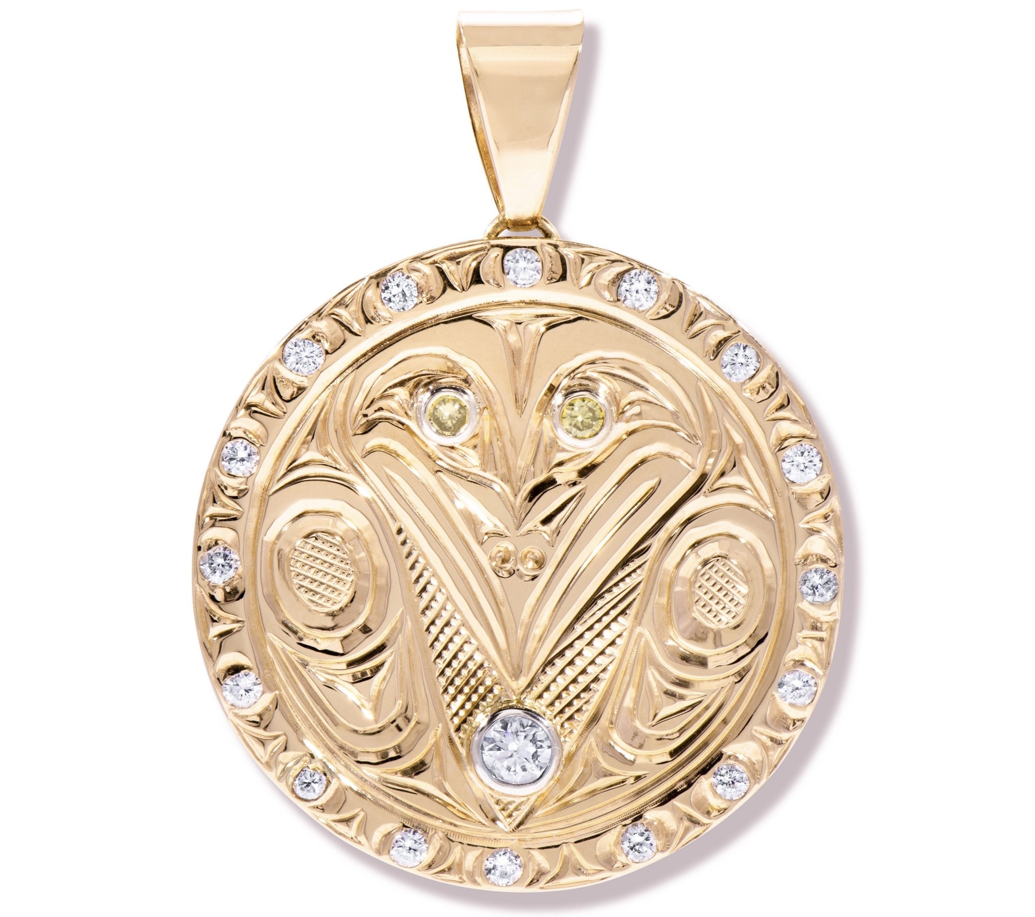 CUSTOM ORDER Richie Baker Gold Raven Pendant