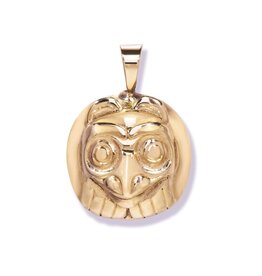 Haida 18 kt Gold Wolf Pendant by Corey Bulpitt