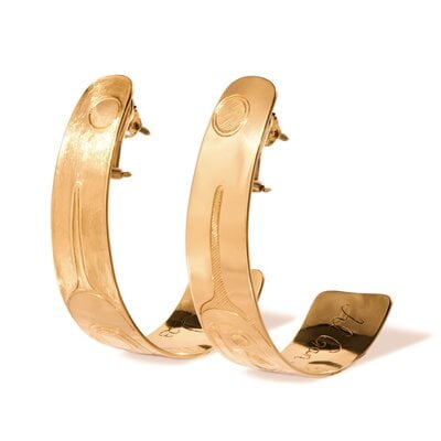Jay Simeon Haida Two Finned Killer Whale Earrings