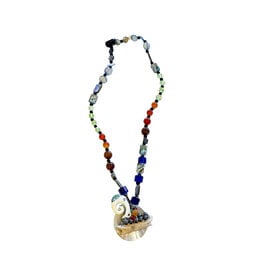 Beaded necklace w spirit catcher by Donna Hanson