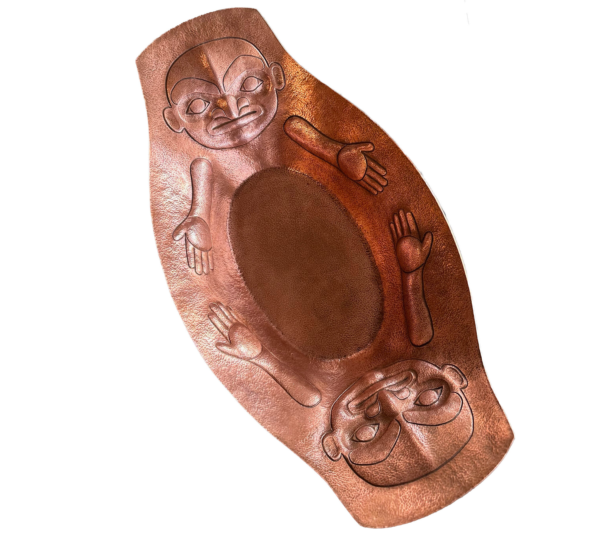 Indigenous Repousse Copper Bowl
