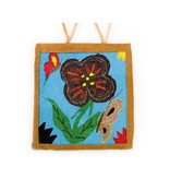 Flower and Butterflies Beaded Flat Bag