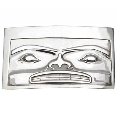 Casted Silver Chilkat Belt Buckle