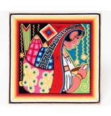 12" Yarn Painting by Neikame (Huichol).