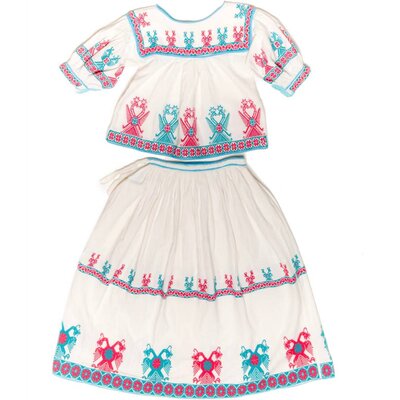 Embroidered Skirt and Top (Huichol).