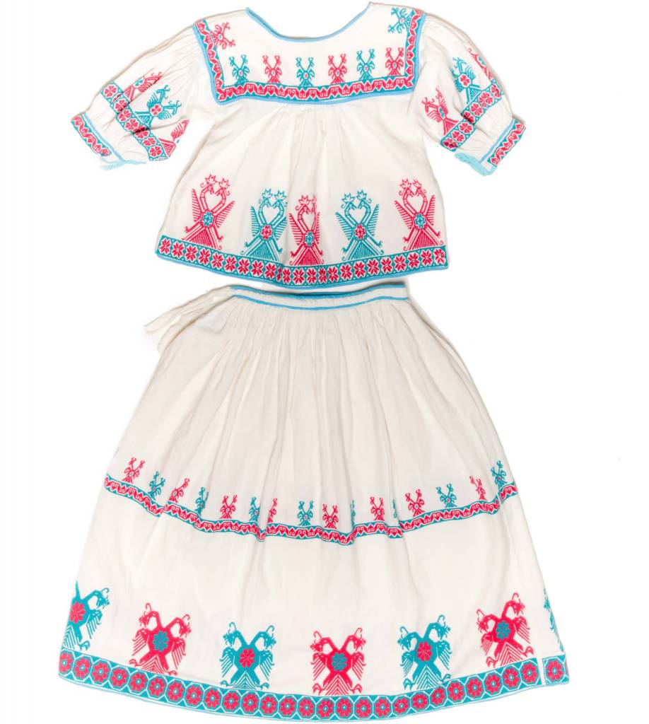 Embroidered Skirt and Top (Huichol).