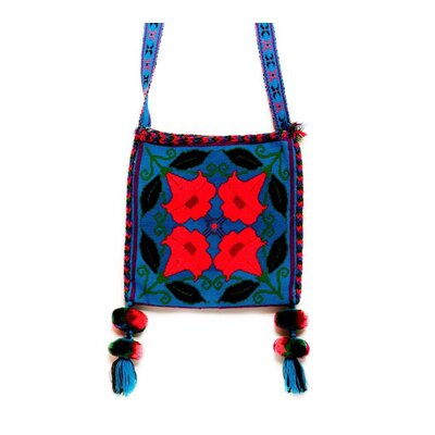Hand Woven 10" by 10" Medicine Bag (Huichol).