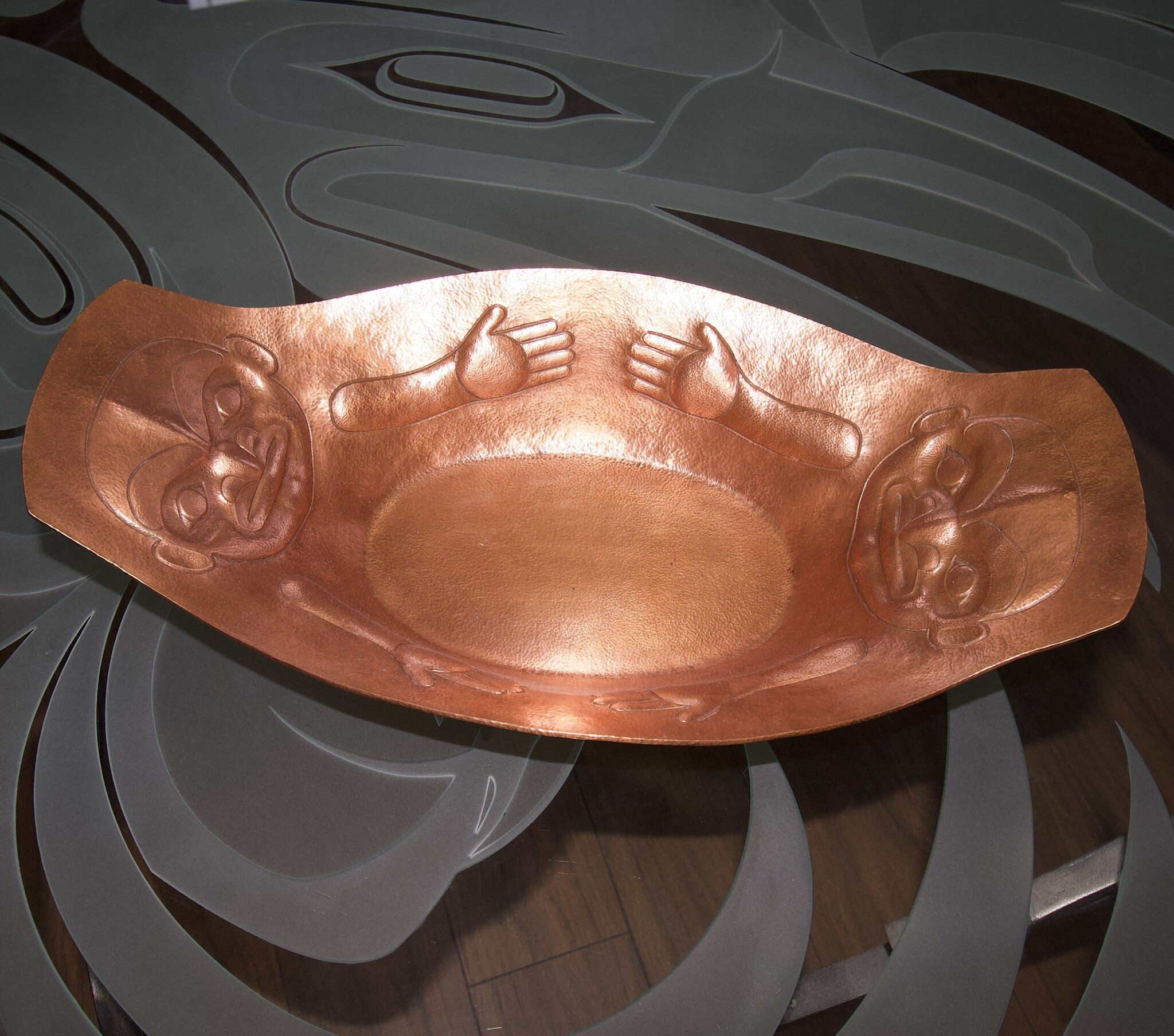 Tlingit Repousse Copper Bowl