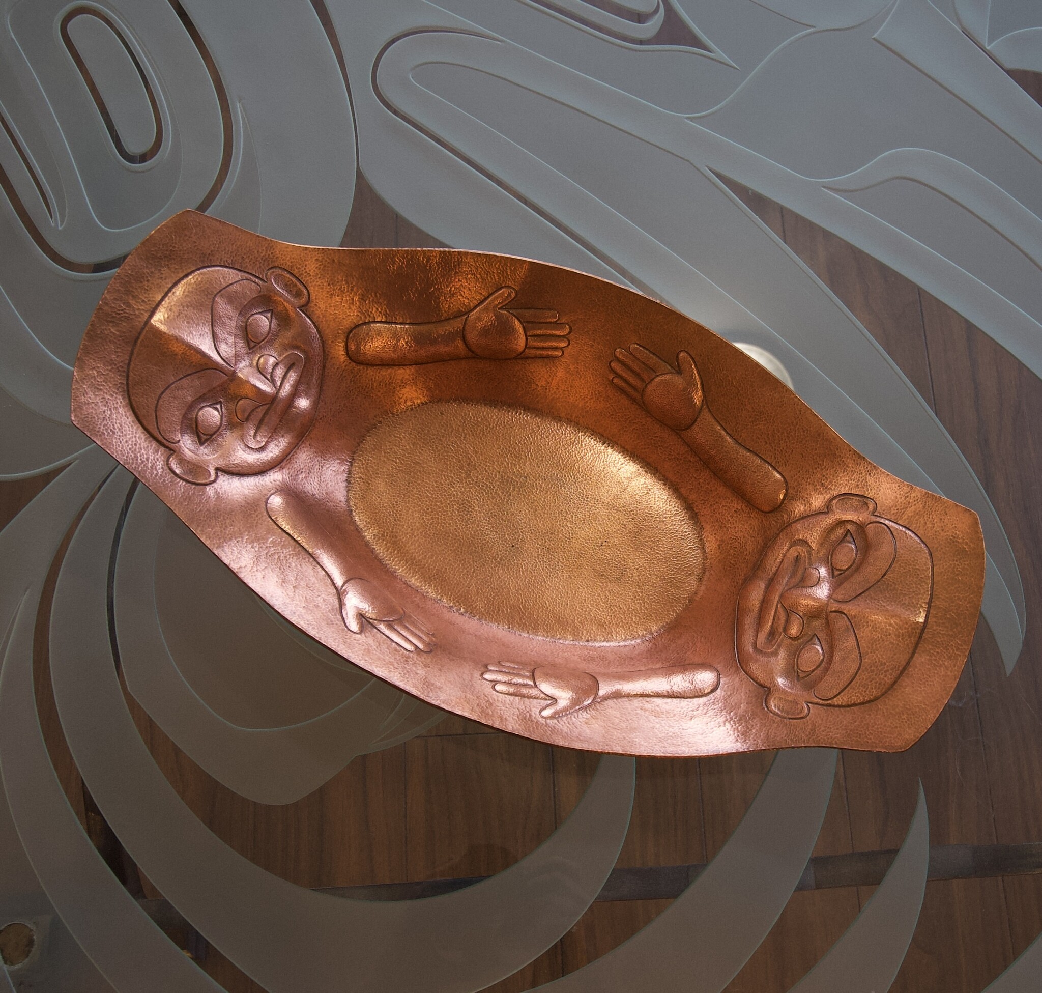 Indigenous Repousse Copper Bowl