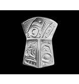 Silver Gitxsan Orca / Shield Pendant