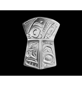 SOLD  Silver Gitxsan Orca / Shield Pendant