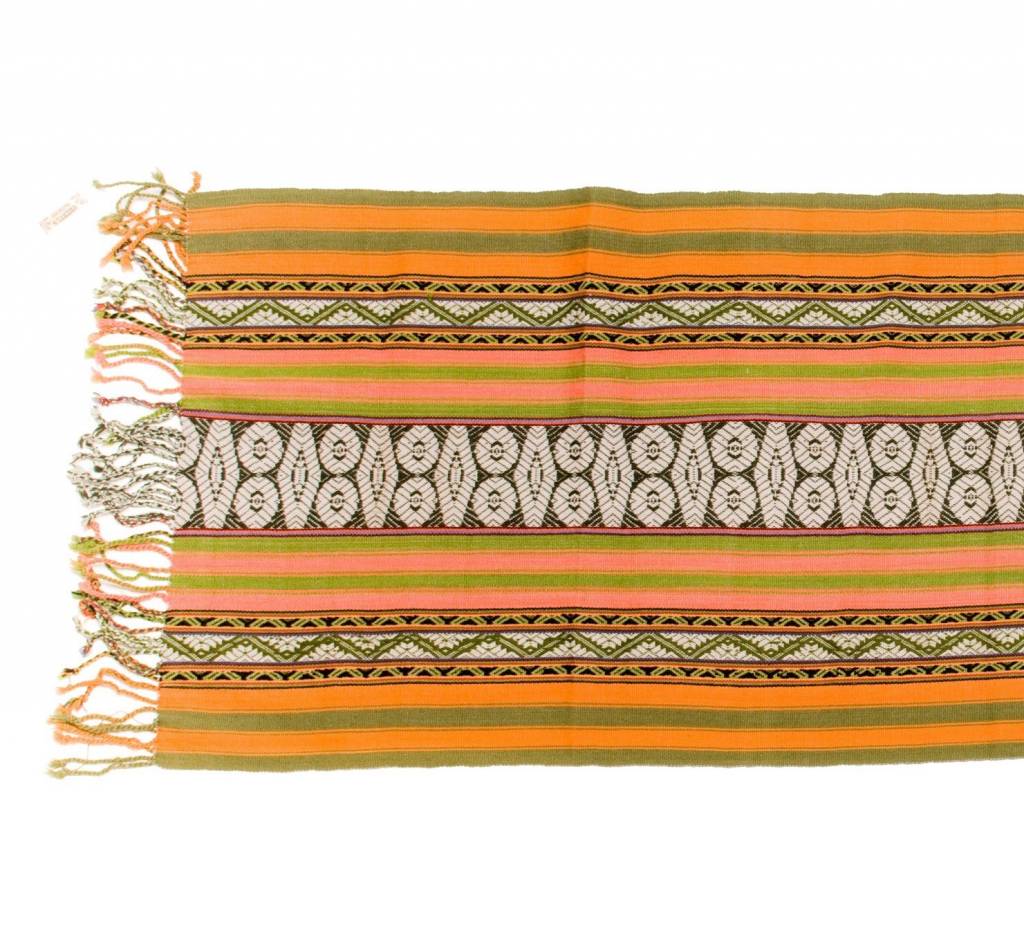 Inca Orange and Green Shawl