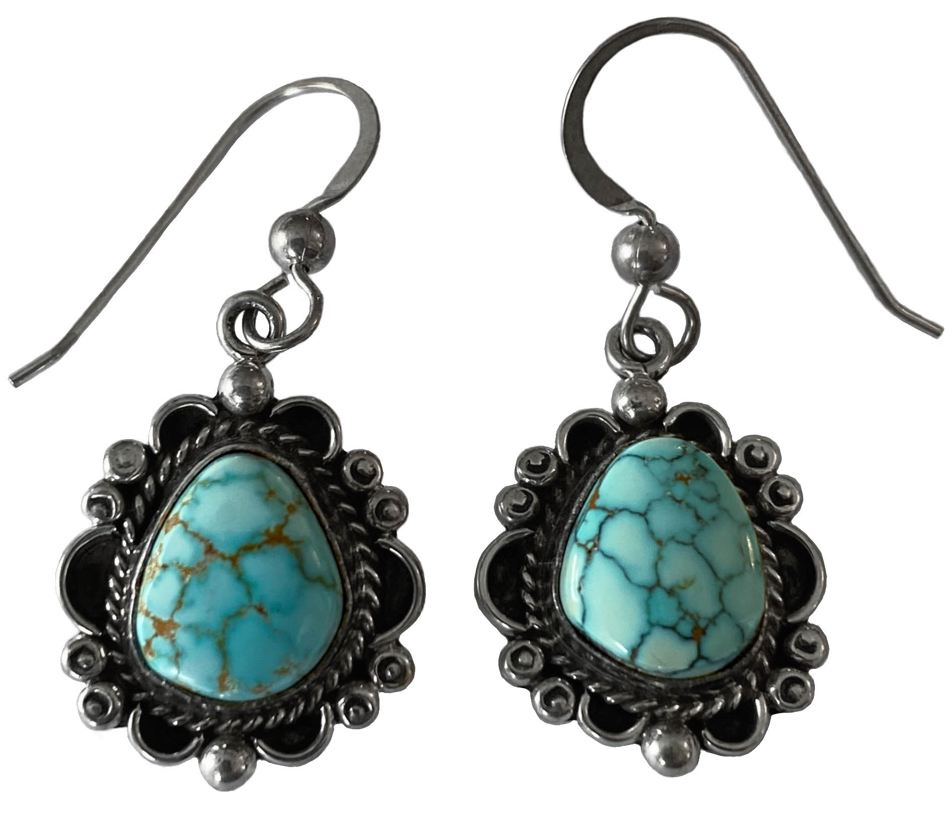 #8 Turquoise Earrings by Ruth Ann Begay (Navajo)
