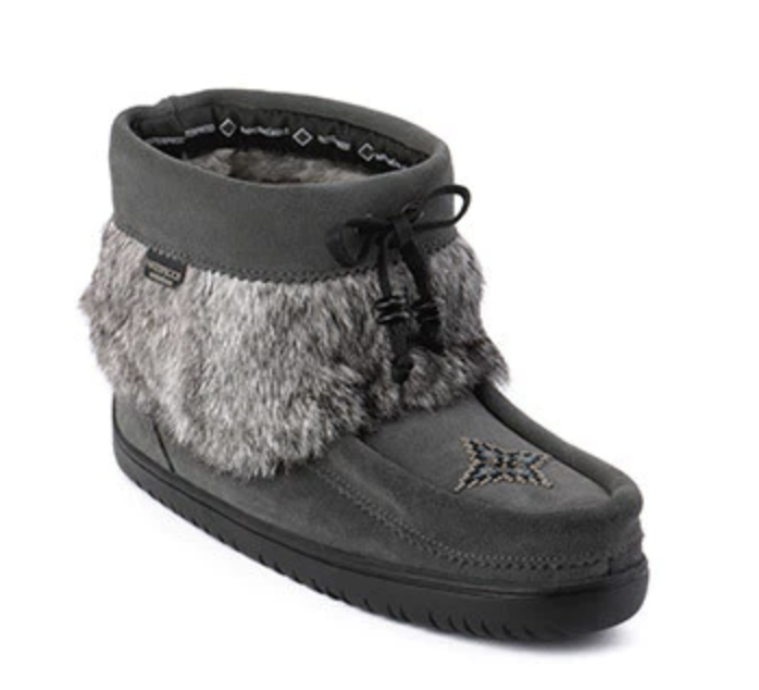 CHARCOAL Suede Leather Mukluks - Keewatin