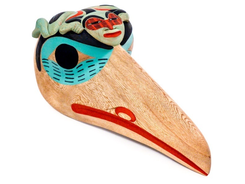SOLD  Tsimshian Raven Frog Mask