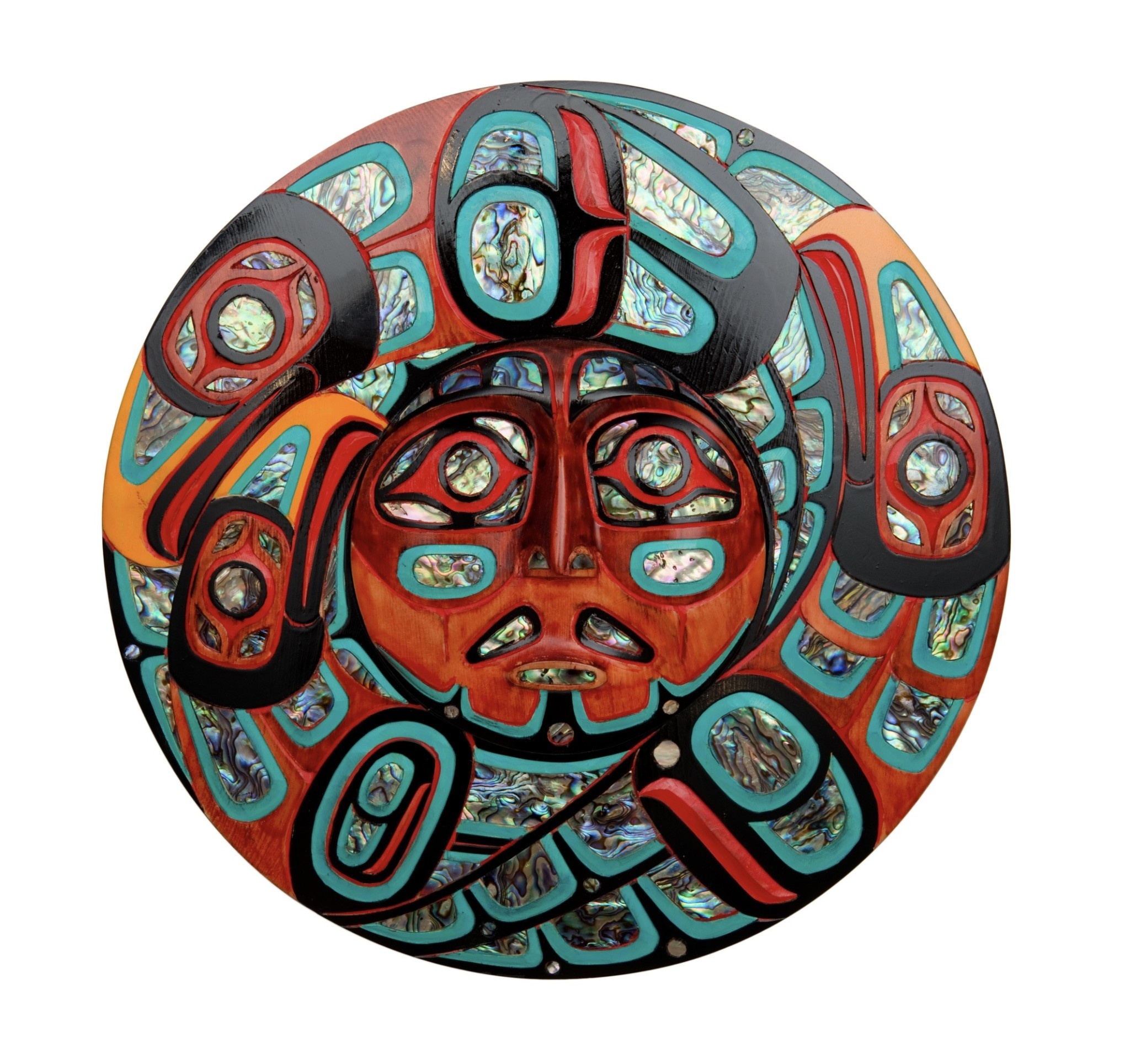 SOLD  Eagles Around the Sun  Wall Panel