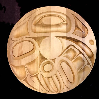 CUSTOM ORDER  Coast Salish Raven Panel