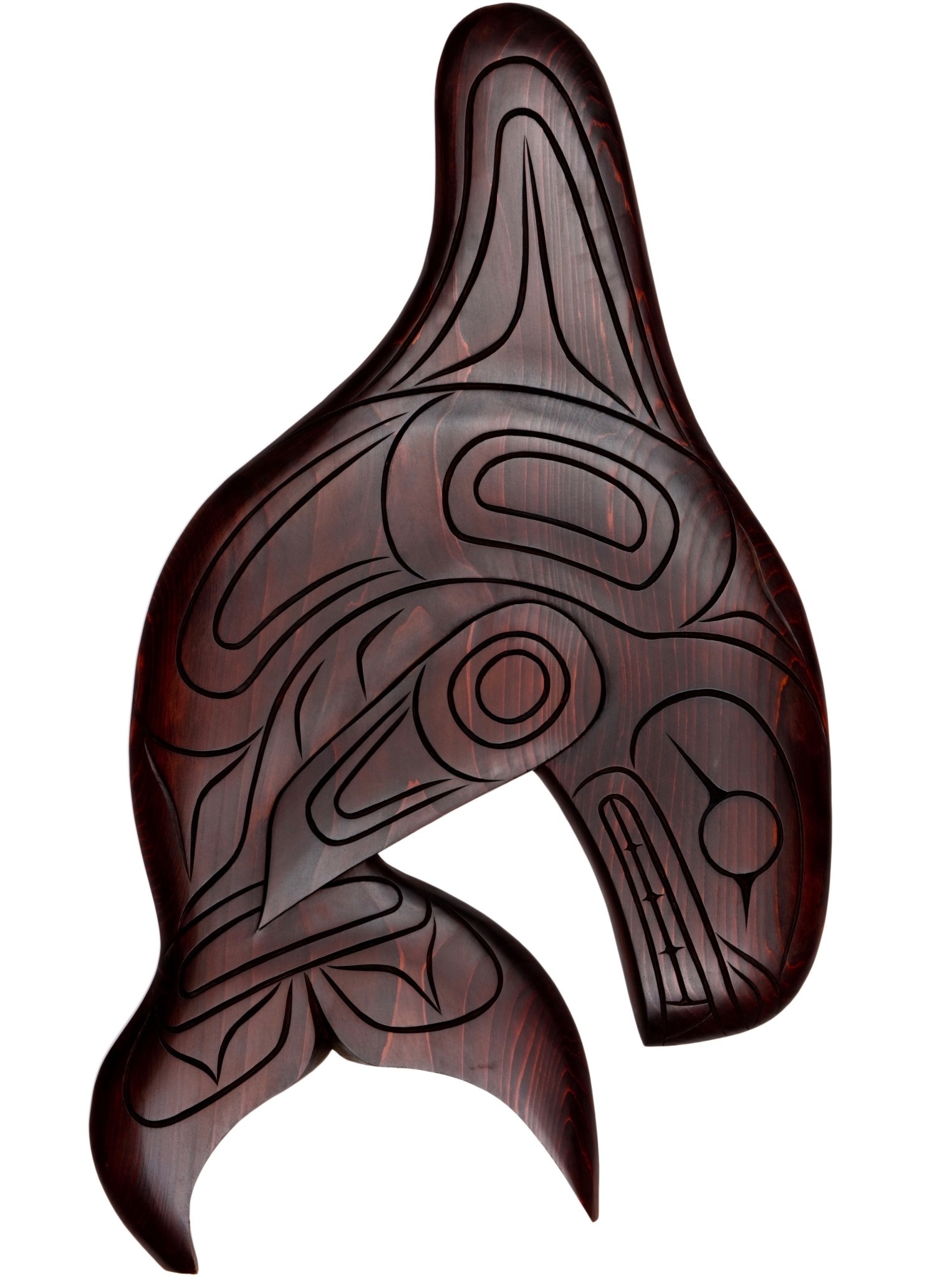 Orca Carving by William Watts (Squamish / Coast Salish).