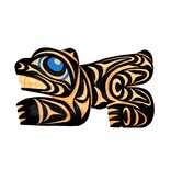 SOLD  Coast Salish Bear Plaque