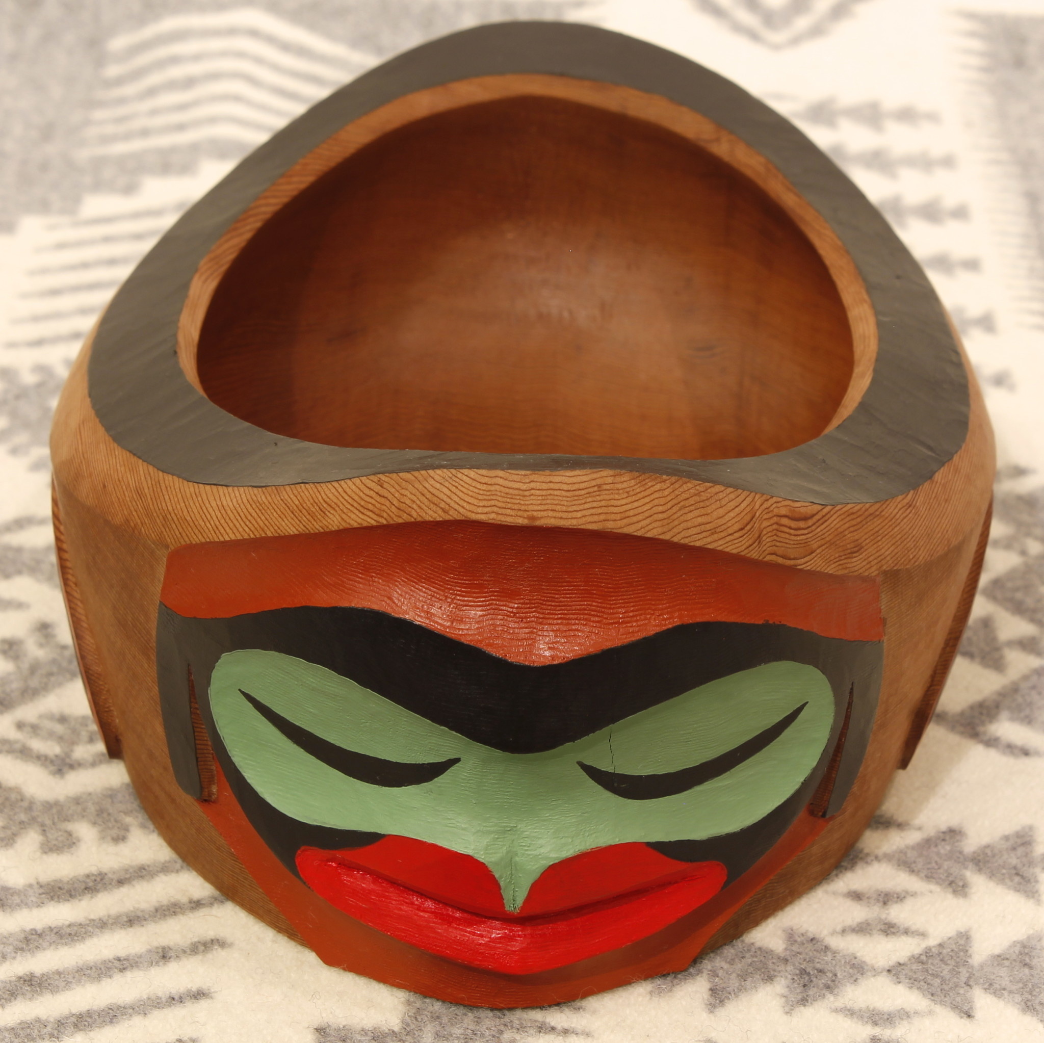 SOLD  Coast Salish Resting Human Bowl