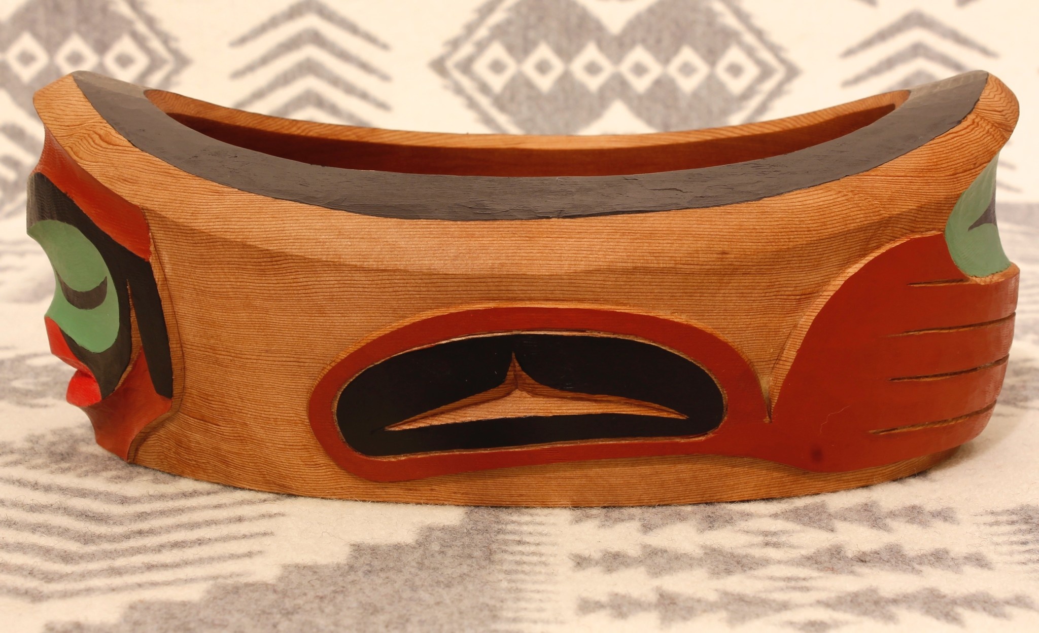 SOLD  Coast Salish Resting Human Bowl