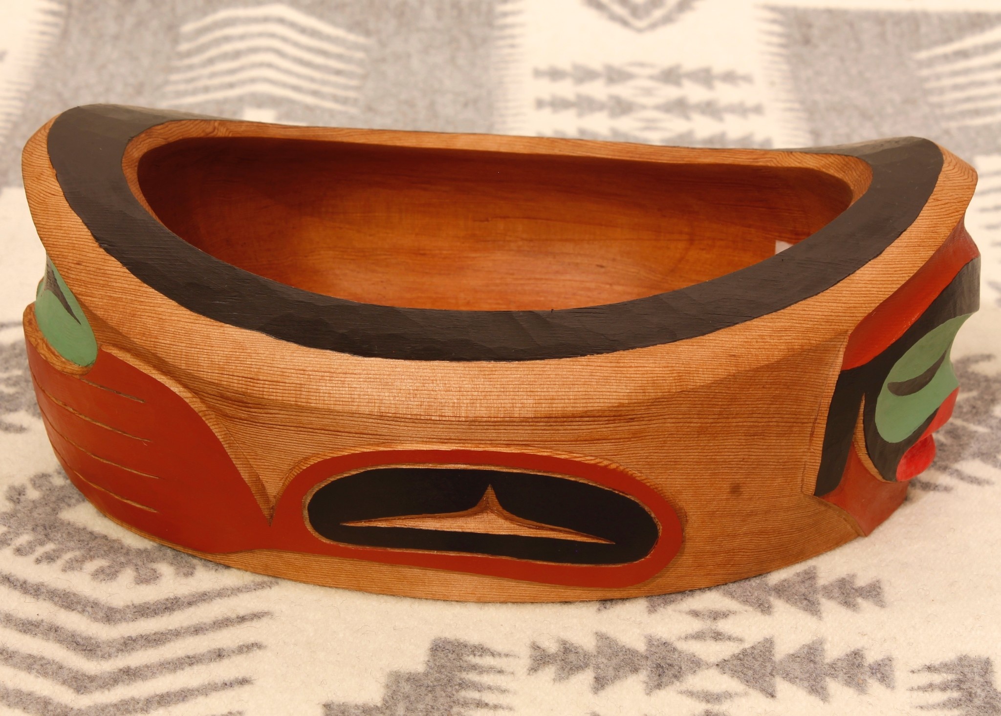 SOLD  Coast Salish Resting Human Bowl