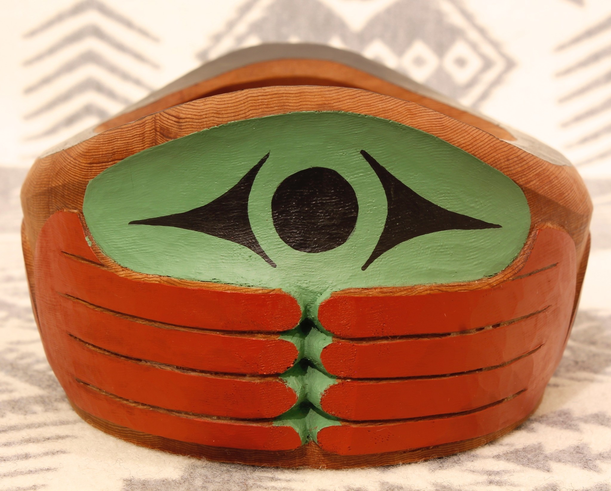 SOLD  Coast Salish Resting Human Bowl