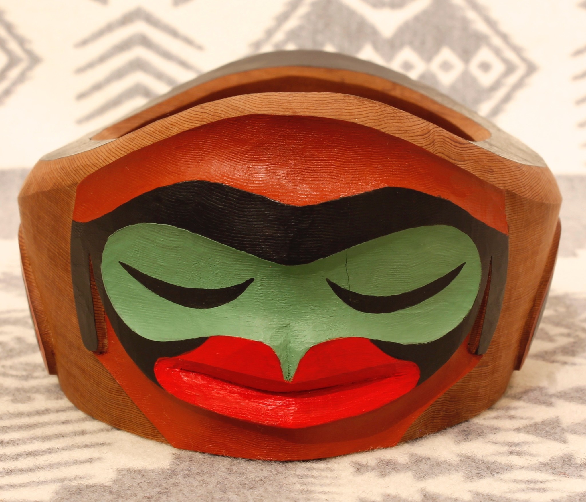 SOLD  Coast Salish Resting Human Bowl