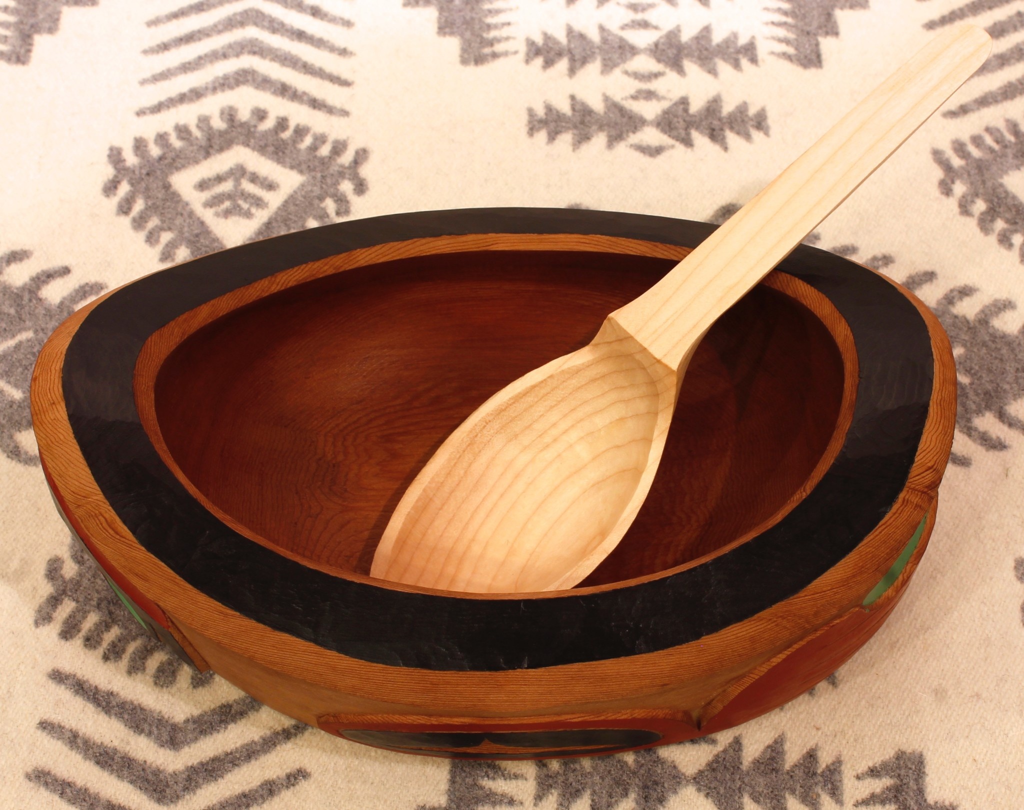 SOLD  Coast Salish Resting Human Bowl