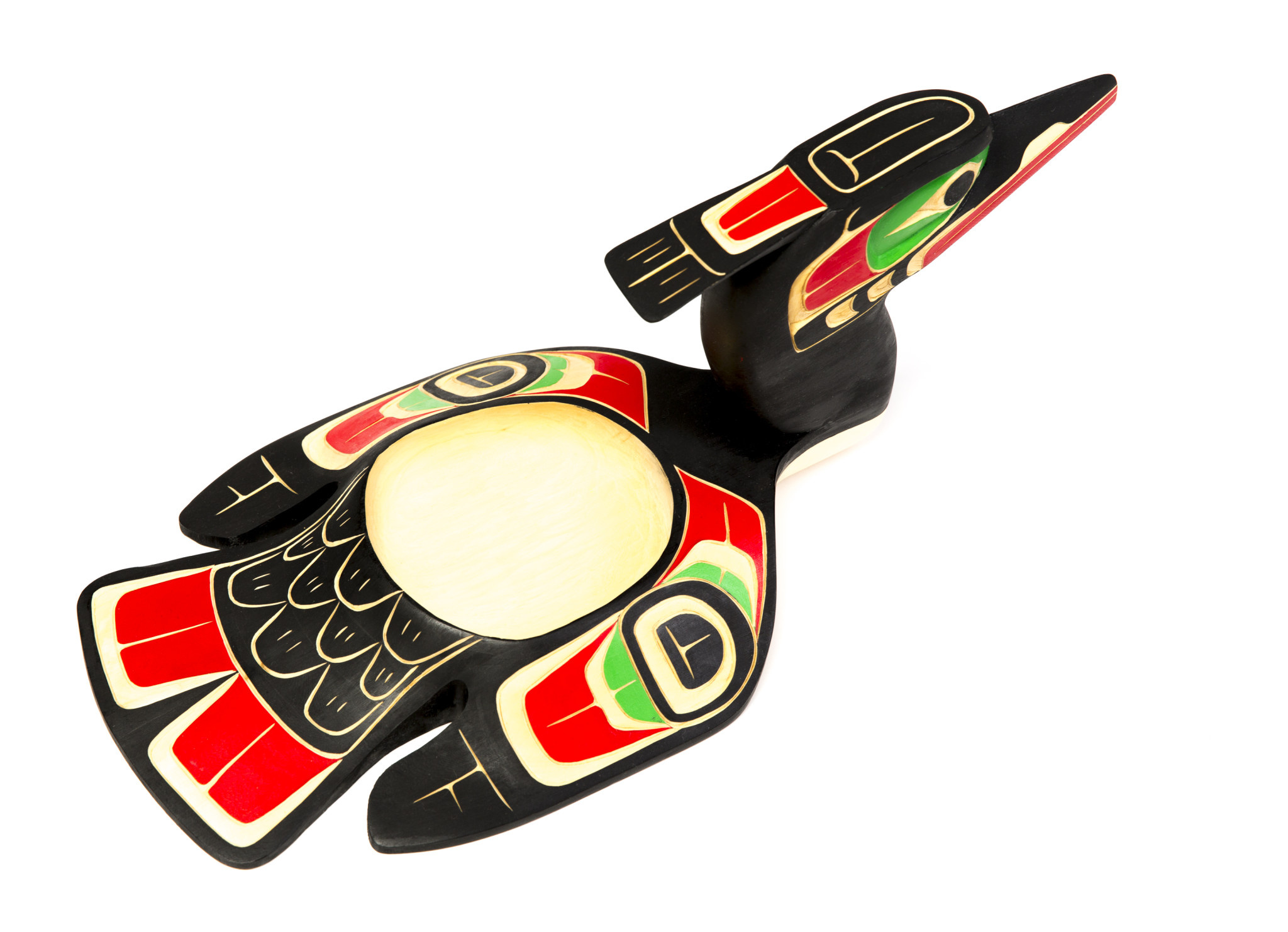 SOLD  Painted Loon Bowl (Kwakwaka'wakw).