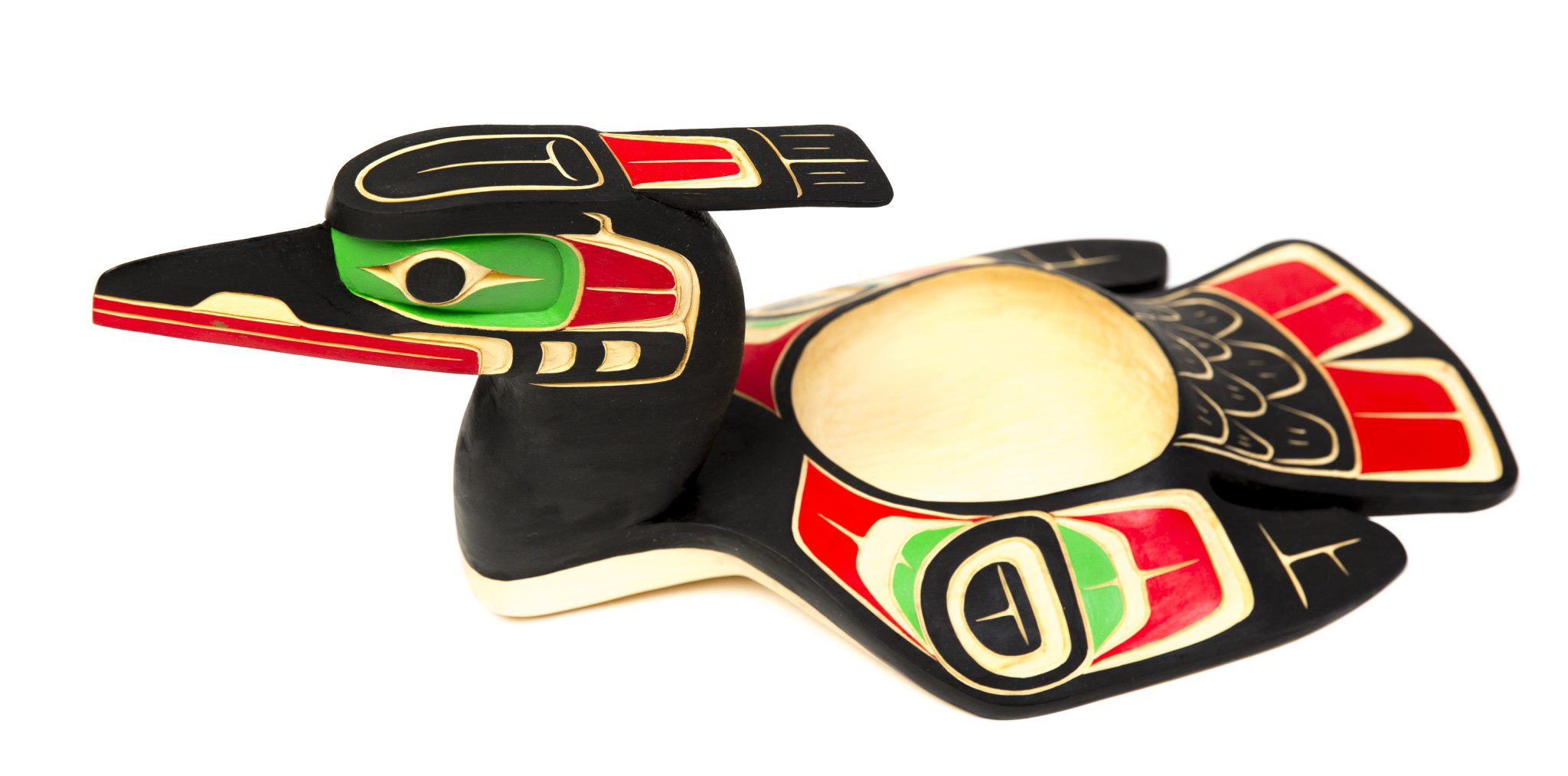 SOLD  Painted Loon Bowl (Kwakwaka'wakw).