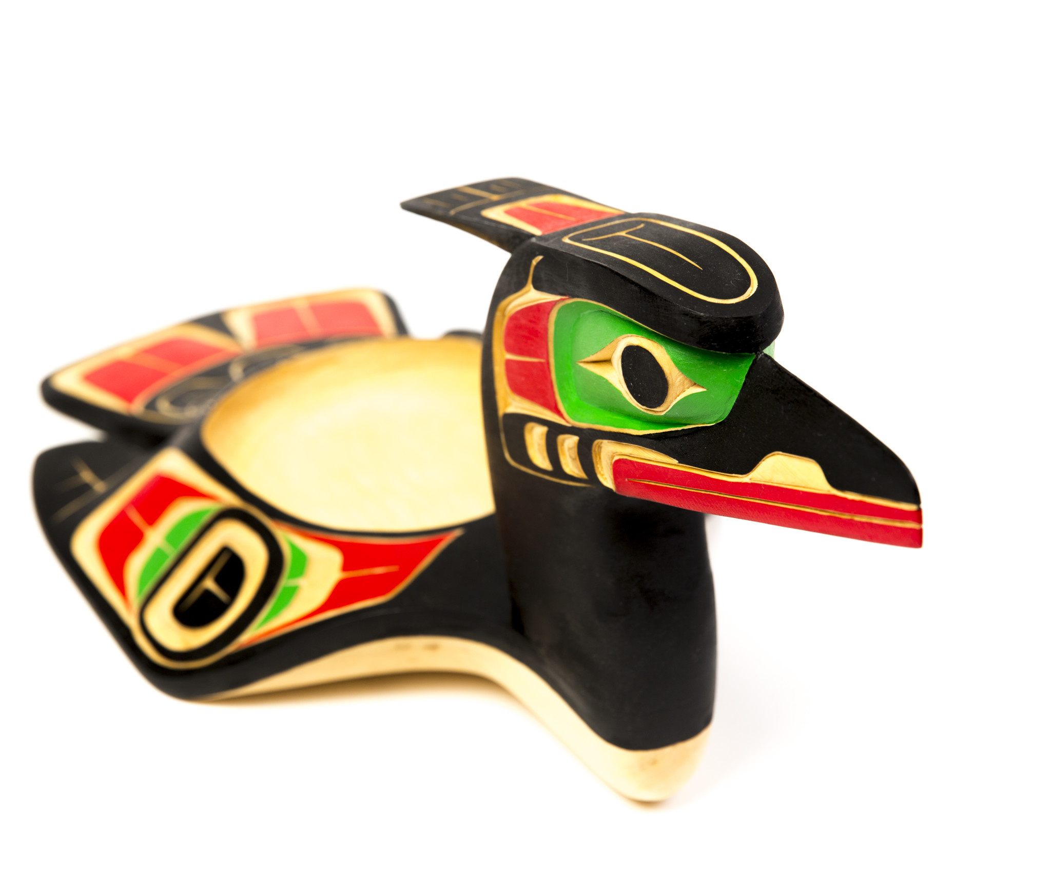 SOLD  Painted Loon Bowl (Kwakwaka'wakw).