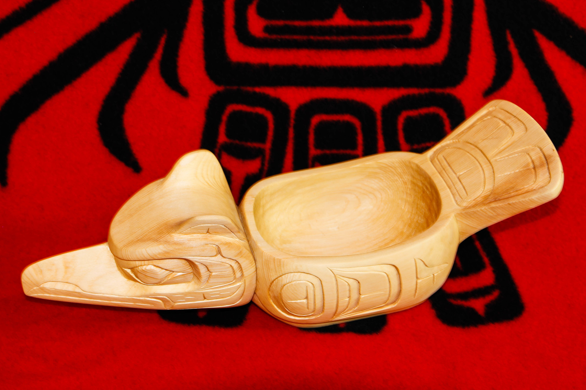 CUSTOM ORDER  Unstained Raven Bowl (Kwak'waka'wakw)