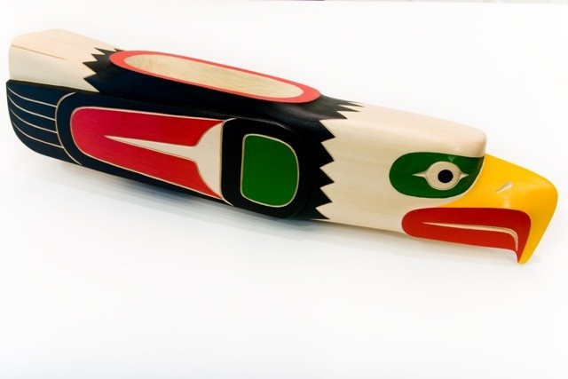 SOLD  Coast Salish Yellow Cedar Eagle Bowl