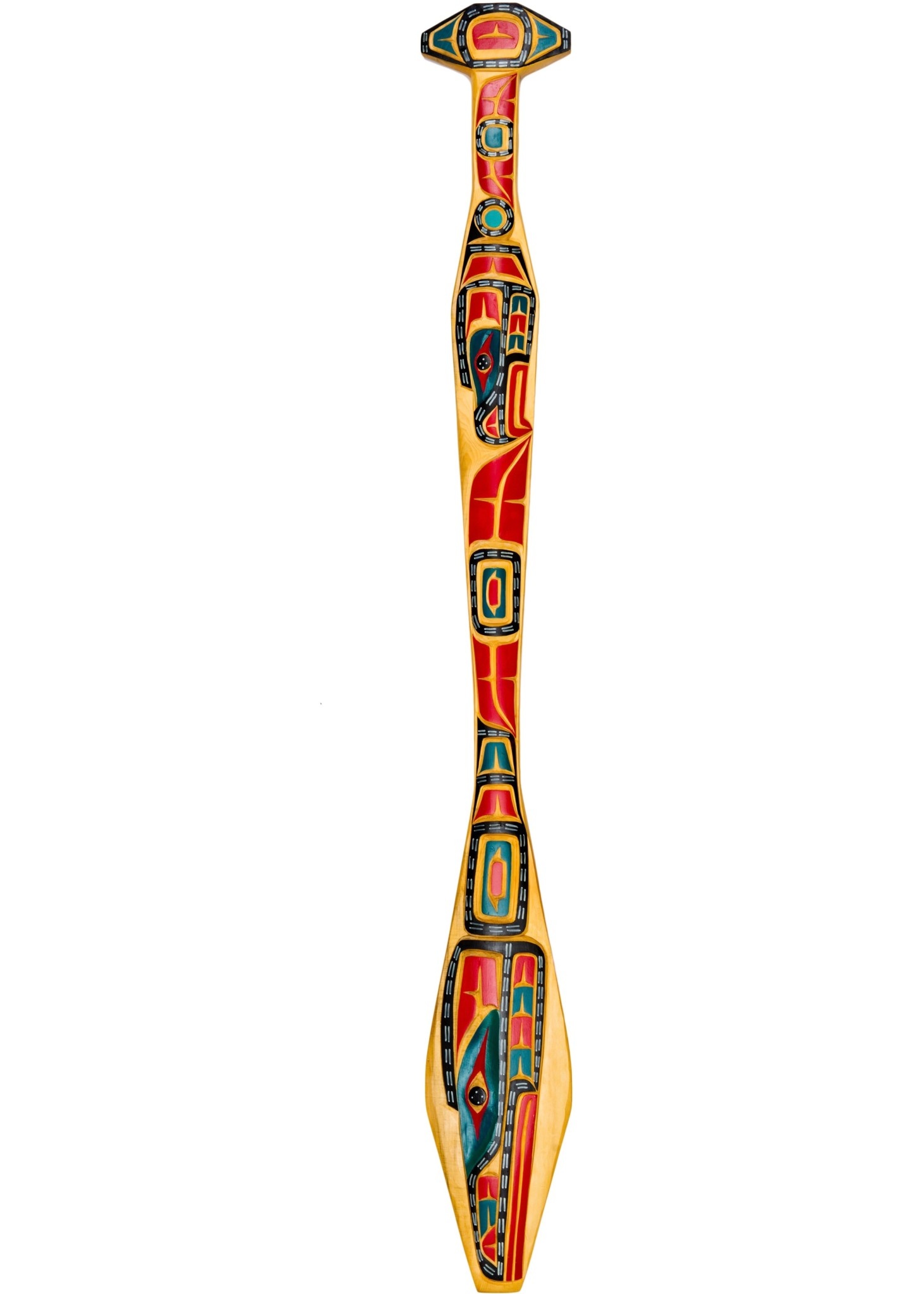 SOLD  Two Sided Raven / Eagle Paddle