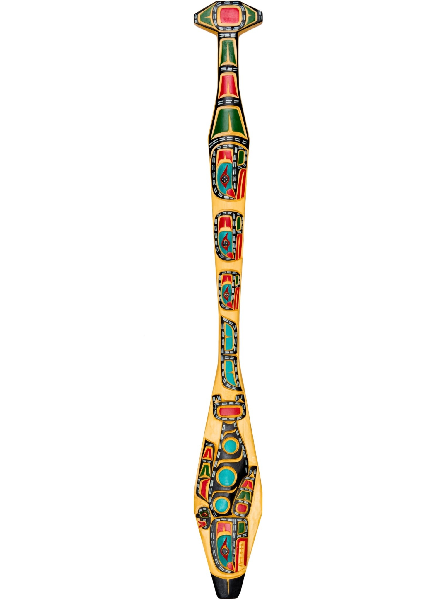 SOLD Two Sided Whale / Wolf Paddle