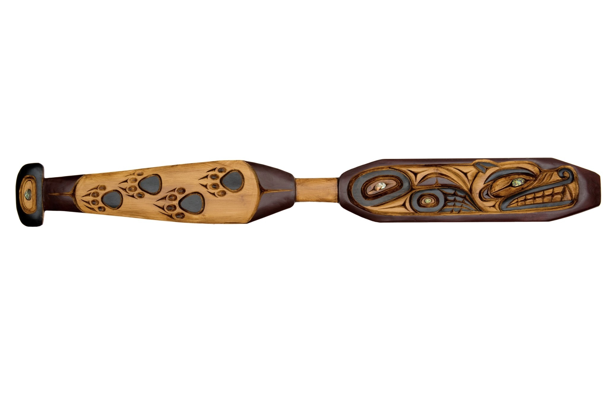 SOLD  Indigenous Bear Paddle 64"