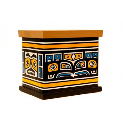 CUSTOM ORDER  Bentwood Box Painted with Chilkat Design