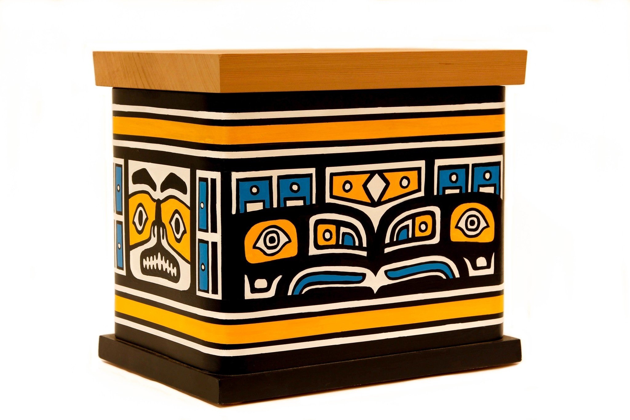 Bent Box Painted with Chilkat Design