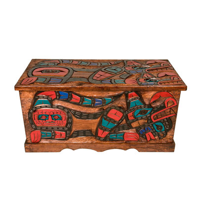 CUSTOM ORDER  Wolf Dancer Blanket Box