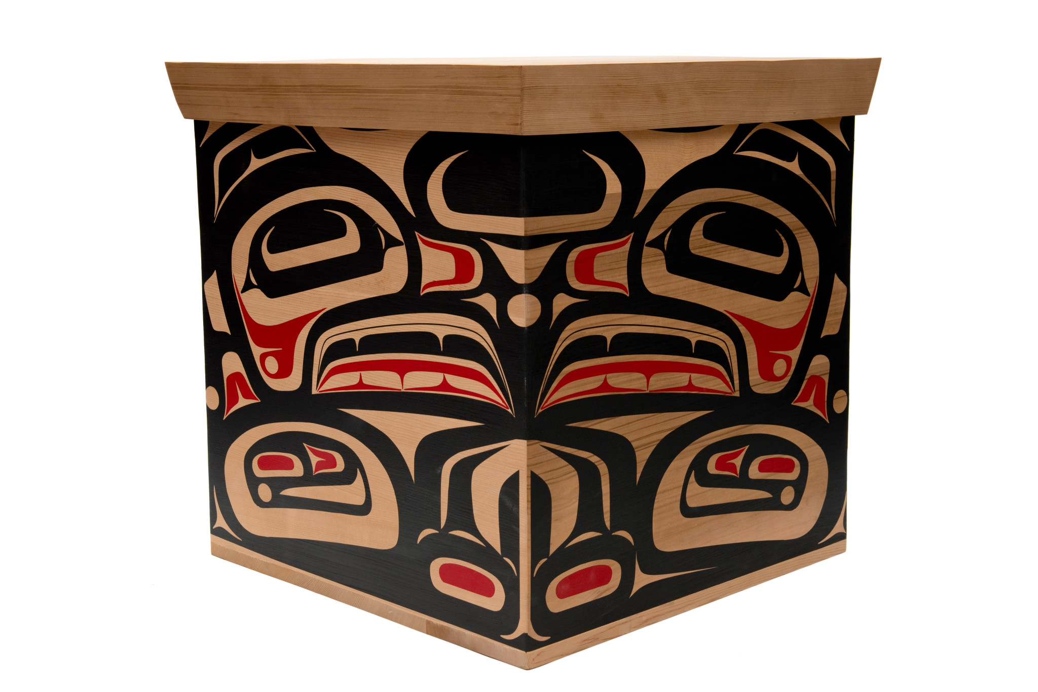 Large Cedar Haida Raven Box