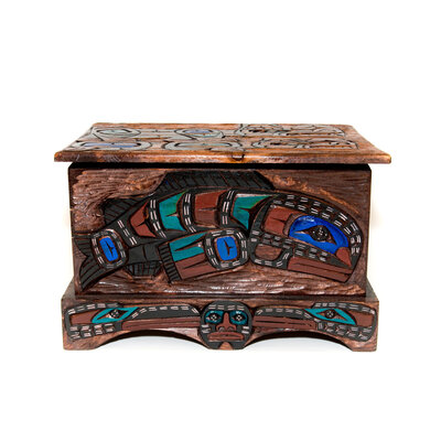 CUSTOM ORDER  Salmon | Wolves | Killer Whale | Hummingbird Chest